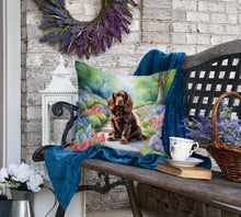 Load image into Gallery viewer, Sussex Spaniel Spring Path Throw Pillow