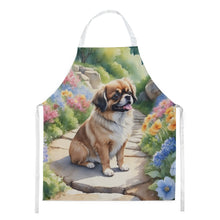 Load image into Gallery viewer, Tibetan Spaniel Spring Path Apron – Artist-Designed Kitchen, BBQ &amp; Craft Apron