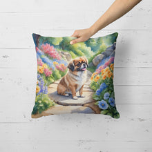 Load image into Gallery viewer, Tibetan Spaniel Spring Path Throw Pillow