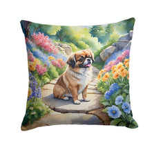 Load image into Gallery viewer, Tibetan Spaniel Spring Path Throw Pillow