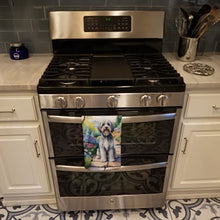 Load image into Gallery viewer, Tibetan Terrier Spring Path Kitchen Towel