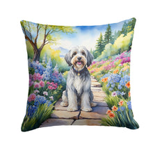 Load image into Gallery viewer, Tibetan Terrier Spring Path Throw Pillow