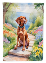 Load image into Gallery viewer, Vizsla Spring Path Garden Flag  – Dog-Themed Floral Outdoor Decor