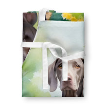 Load image into Gallery viewer, Weimaraner Spring Path Apron – Artist-Designed Kitchen, BBQ &amp; Craft Apron