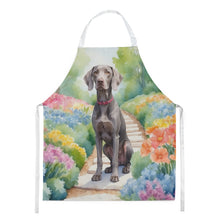 Load image into Gallery viewer, Weimaraner Spring Path Apron – Artist-Designed Kitchen, BBQ &amp; Craft Apron