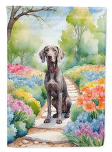 Load image into Gallery viewer, Weimaraner Spring Path Garden Flag  – Dog-Themed Floral Outdoor Decor
