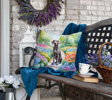 Load image into Gallery viewer, Weimaraner Spring Path Throw Pillow