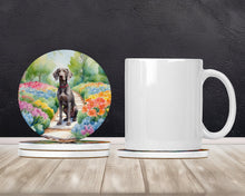 Load image into Gallery viewer, Weimaraner Spring Path Large Sandstone Coasters Pack of 4
