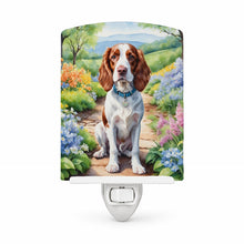 Load image into Gallery viewer, Welsh Springer Spaniel Spring Path Ceramic Night Light Compact, UL-Certified, Ideal for Bedroom, Bathroom, Nursery, Hallway, Kitchen, 6x4x3, Multicolor