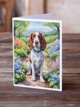Load image into Gallery viewer, Welsh Springer Spaniel Spring Path Greeting Cards - Blank Note Cards – 8-Pack of Artist-Designed Cards with Envelopes