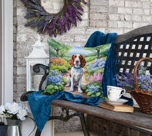 Load image into Gallery viewer, Welsh Springer Spaniel Spring Path Throw Pillow