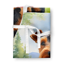 Load image into Gallery viewer, Welsh Terrier Spring Path Apron – Artist-Designed Kitchen, BBQ &amp; Craft Apron
