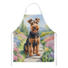 Load image into Gallery viewer, Welsh Terrier Spring Path Apron – Artist-Designed Kitchen, BBQ &amp; Craft Apron