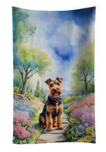 Load image into Gallery viewer, Welsh Terrier Spring Path Kitchen Towel