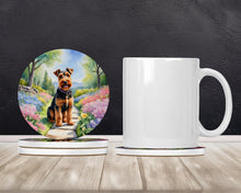 Load image into Gallery viewer, Welsh Terrier Spring Path Large Sandstone Coasters Pack of 4