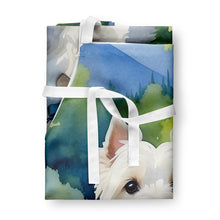 Load image into Gallery viewer, Westie Spring Path Apron – Artist-Designed Kitchen, BBQ &amp; Craft Apron