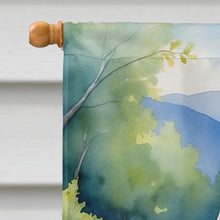 Load image into Gallery viewer, Westie Spring Path House Flag
