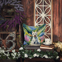 Load image into Gallery viewer, Westie Spring Path Throw Pillow