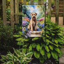 Load image into Gallery viewer, Wheaten Terrier Spring Path Garden Flag  – Dog-Themed Floral Outdoor Decor