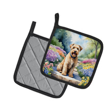Load image into Gallery viewer, Wheaten Terrier Spring Path Pot Holders - Set of 2 Decorative Kitchen Helpers | Made in the USA