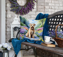 Load image into Gallery viewer, Wheaten Terrier Spring Path Throw Pillow