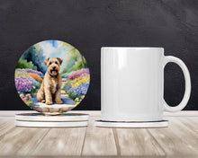 Load image into Gallery viewer, Wheaten Terrier Spring Path Large Sandstone Coasters Pack of 4