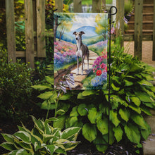 Load image into Gallery viewer, Whippet Spring Path Garden Flag  – Dog-Themed Floral Outdoor Decor