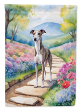 Load image into Gallery viewer, Whippet Spring Path Garden Flag  – Dog-Themed Floral Outdoor Decor