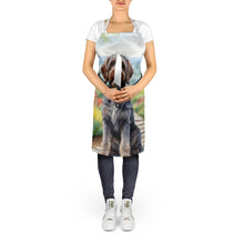 Load image into Gallery viewer, Wirehaired Pointing Griffon Spring Path Apron – Artist-Designed Kitchen, BBQ &amp; Craft Apron