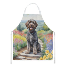 Load image into Gallery viewer, Wirehaired Pointing Griffon Spring Path Apron – Artist-Designed Kitchen, BBQ &amp; Craft Apron