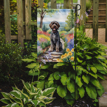 Load image into Gallery viewer, Wirehaired Pointing Griffon Spring Path Garden Flag  – Dog-Themed Floral Outdoor Decor