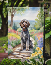 Load image into Gallery viewer, Wirehaired Pointing Griffon Spring Path Garden Flag  – Dog-Themed Floral Outdoor Decor