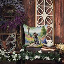 Load image into Gallery viewer, Wirehaired Pointing Griffon Spring Path Throw Pillow