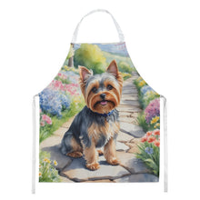 Load image into Gallery viewer, Yorkshire Terrier Spring Path Apron – Artist-Designed Kitchen, BBQ &amp; Craft Apron