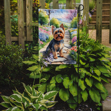 Load image into Gallery viewer, Yorkshire Terrier Spring Path Garden Flag  – Dog-Themed Floral Outdoor Decor