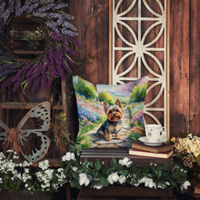 Load image into Gallery viewer, Yorkshire Terrier Spring Path Throw Pillow