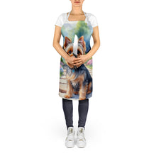 Load image into Gallery viewer, Yorkshire Terrier Spring Path Apron – Artist-Designed Kitchen, BBQ &amp; Craft Apron