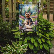 Load image into Gallery viewer, Yorkshire Terrier Spring Path Garden Flag  – Dog-Themed Floral Outdoor Decor