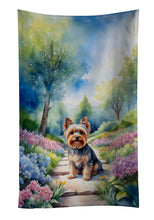 Load image into Gallery viewer, Yorkshire Terrier Spring Path Kitchen Towel