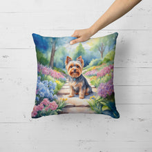 Load image into Gallery viewer, Yorkshire Terrier Spring Path Throw Pillow