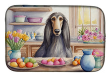 Load image into Gallery viewer, Decorating Easter Afghan Hound Dish Drying Mat