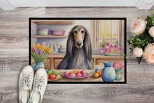 Load image into Gallery viewer, Decorating Easter Afghan Hound Doormat-24x36 Indoor / Outdoor Rug | Made in USA