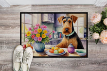 Load image into Gallery viewer, Decorating Easter Airedale Terrier Doormat-24x36 Indoor / Outdoor Rug | Made in USA