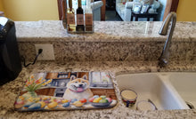 Load image into Gallery viewer, Decorating Easter Akita Dish Drying Mat