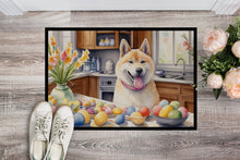 Load image into Gallery viewer, Decorating Easter Akita Doormat