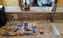 Load image into Gallery viewer, Decorating Easter Alaskan Klee Kai Dish Drying Mat
