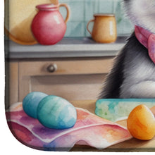 Load image into Gallery viewer, Decorating Easter Alaskan Klee Kai Dish Drying Mat