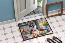 Load image into Gallery viewer, Decorating Easter Alaskan Klee Kai Doormat