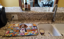 Load image into Gallery viewer, Decorating Easter American English Coonhound Dish Drying Mat