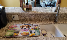 Load image into Gallery viewer, Decorating Easter American Foxhound Dish Drying Mat
